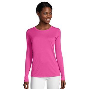 AVIA Pleat Back Active Tee Pink Girls L (10-12)